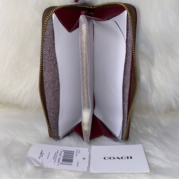 Coach Accordion Zip Wallet In Colorblock Signature Canvas New - Picture 7 of 13